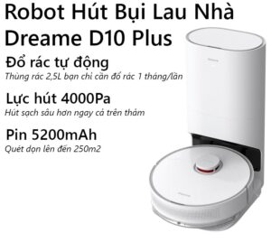 Xiaomi Dreame D10 Plus | Robot hút bụi lau nhà tự động - Tự đổ rác